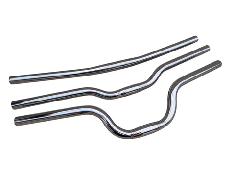 H&H Titanium Polished Silver Ergonomic Handlebar for Brompton Bicycle