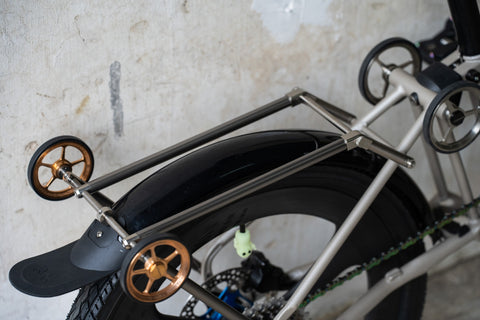 Ti parts Workshop Titanium Rear Rack for Brompton Bicycle G Line