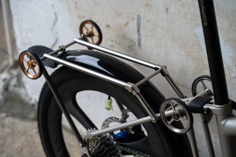 Ti parts Workshop Titanium Rear Rack for Brompton Bicycle G Line