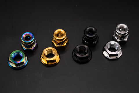 Ti Parts Workshop Titanium Rear Axle Nuts for Brompton Bicycle 12 Speed Internal Gear Hubs