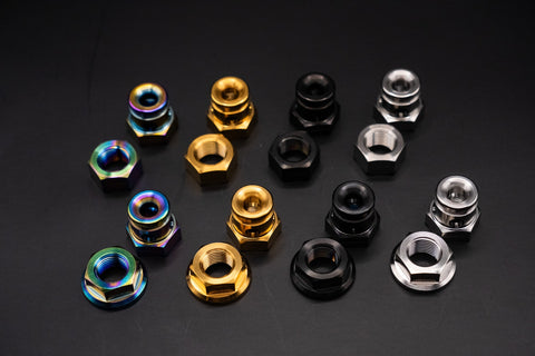 Ti Parts Workshop Titanium Rear Axle Nuts for Brompton Bicycle 12 Speed Internal Gear Hubs