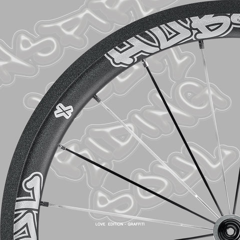 Hubsmith BUMBEE P. A349 7SP (CE) LOVE EDITION GRAFFITI Wheelset for Brompton Bicycle