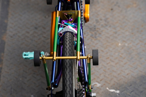 Ti Parts Workshop V2 Titanium + Carbon Rear Rack for Brompton Bicycle