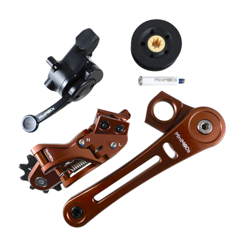 MiniMODs X Series 7 Speed Derailleur + Tensioner Set for Brompton Bicycle A/C/E Line