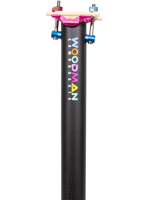 WOOdman Rainbow Carbon GT2 Ti Carbon Seatpost for Brompton Bicycle