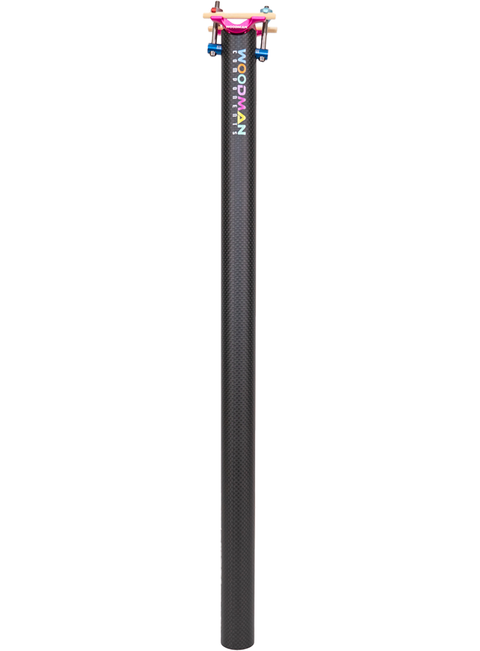 WOOdman Rainbow Carbon GT2 Ti Carbon Seatpost for Brompton Bicycle