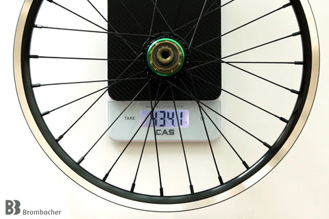 Brombacher × Extralite Lightweight Rear Wheel for Brompton Bicycle