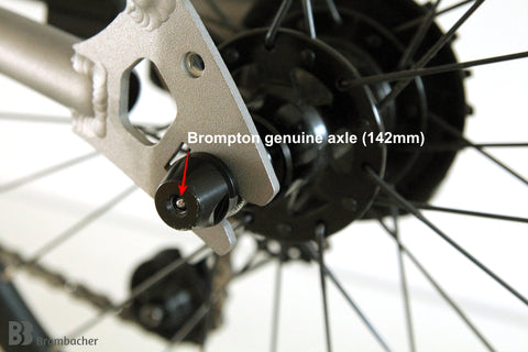 Brombacher Rear Wheel Titanium Axle for Brompton Bicycle P/T Line