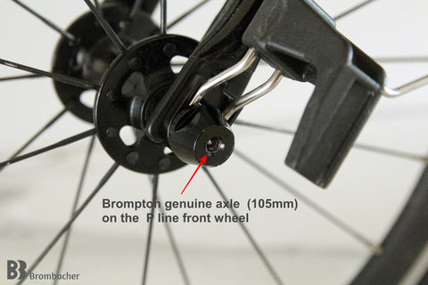 Brombacher Front Wheel Titanium Axle for Brompton Bicycle P/T Line