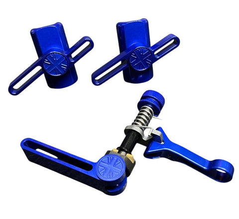 Union Jack Laser Carving Hinge Clamp Lever + Seatpost Clamp Set for Brompton Bicycle