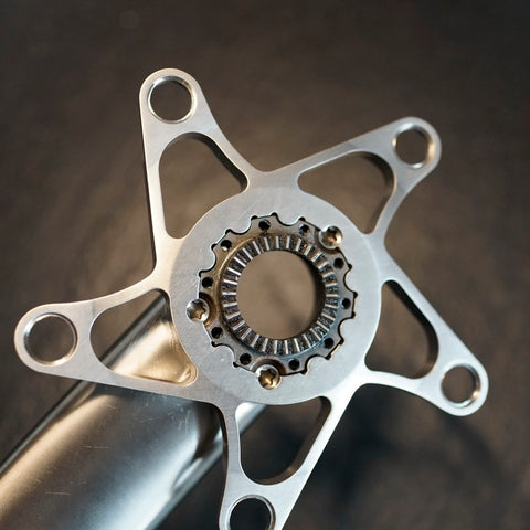 Union Jack BCD130 CNC Titanium Spider for Brompton Bicycle