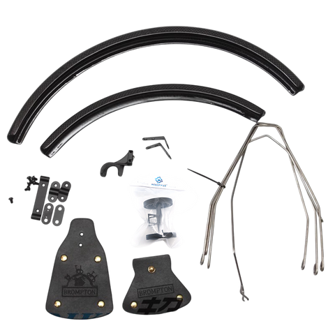 ACE All Black Carbon Mudguard + Leather Flap + Titanium Stays Set for A/C/E/P Line