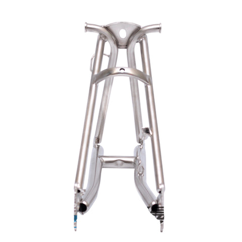 Aceoffix Nickel-plated Chromoly Steel Frame / Triangle / Fork / Stem Set for Brompton Bicycle
