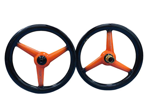 Suncord FEELNEO 349/406 Tri-Spoke Carbon Wheelset for Java Neo Folding Bicycle