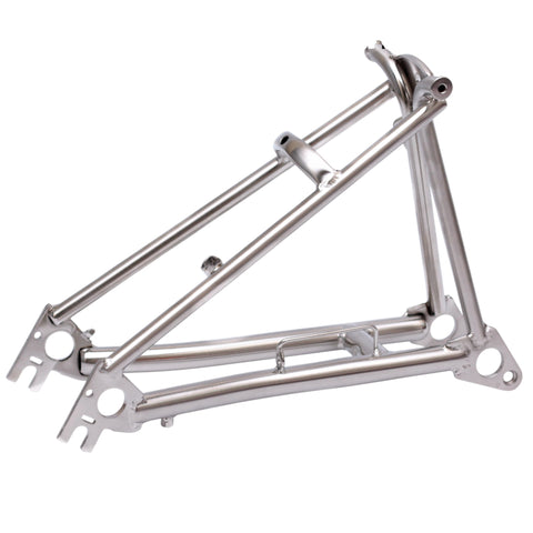 Aceoffix Nickel-plated Chromoly Steel Frame / Triangle / Fork / Stem Set for Brompton Bicycle