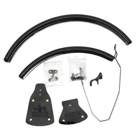 ACE All Black Carbon Mudguard + Leather Flap + Titanium Stays Set for A/C/E/P Line