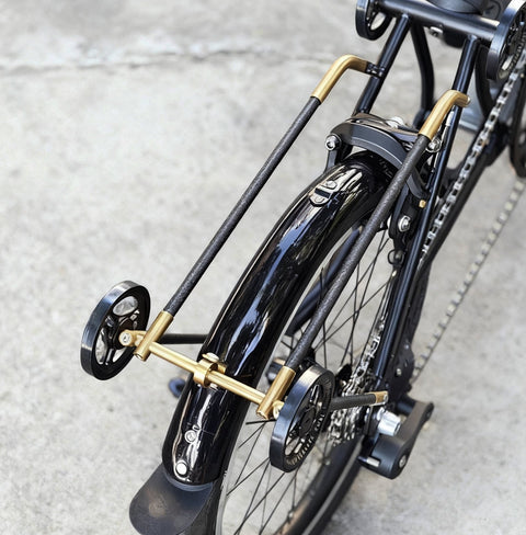 Union Jack Ultralight Titanium+Carbon Rear Rack for Brompton Bicycle P/T Line