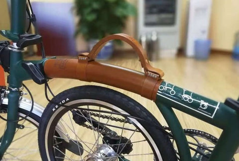 KEEP Leather Frame Protector & Carry Handle For Brompton Bike