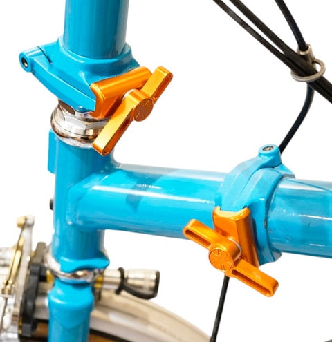 Union Jack Hinge Clamp Lever + Plate Set for Brompton Bicycle