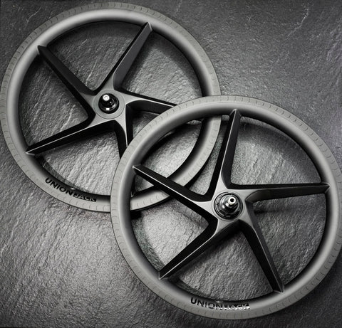 Union Jack 7 Speed 5 Spokes Carbon Wheelset for Brompton Bicycle