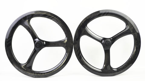 SMC 20" 406 3 Spokes Disc Brake Carbon Bicycle Wheelset