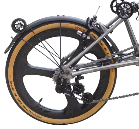 ACE All Black Carbon Mudguard + Leather Flap + Titanium Stays Set for A/C/E/P Line