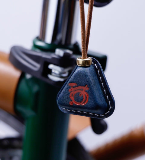 Custom Leather Brompton Bicycle Keychain