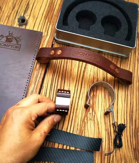 KEEP Leather Frame Protector & Carry Handle For Brompton Bike