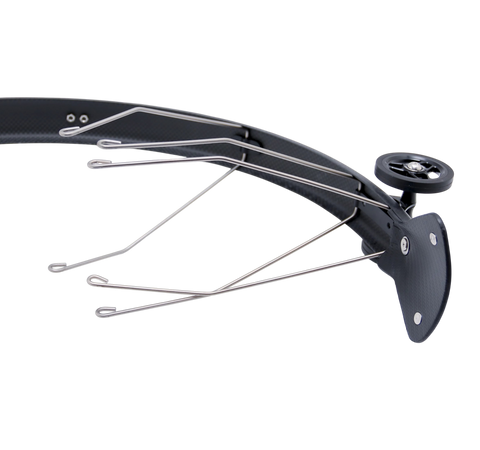 ACE All Black Carbon Mudguard + Leather Flap + Titanium Stays Set for A/C/E/P Line