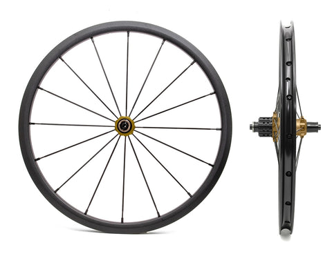 Aceoffix 870g Lightweight 7 Speed Wheelset for Brompton Bicycle