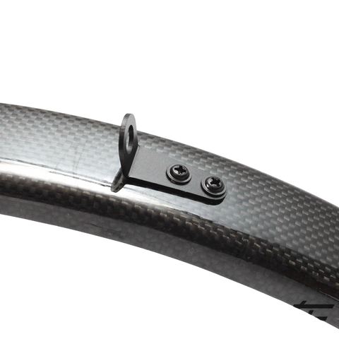 ACE All Black Carbon Mudguard + Leather Flap + Titanium Stays Set for A/C/E/P Line