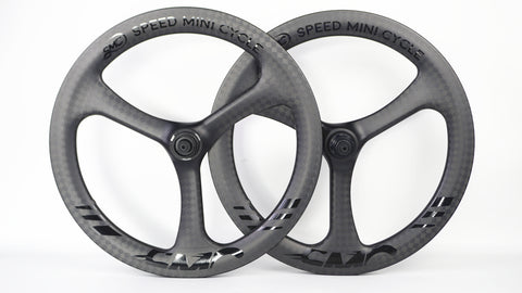 SMC 20" 406 3 Spokes Disc Brake Carbon Bicycle Wheelset