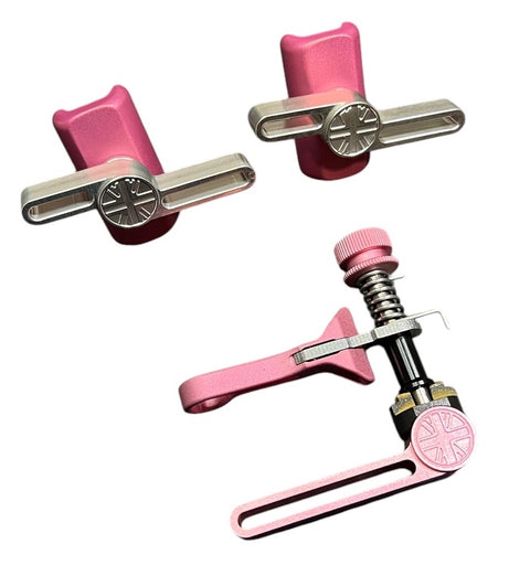 Union Jack Laser Carving Hinge Clamp Lever + Seatpost Clamp Set for Brompton Bicycle