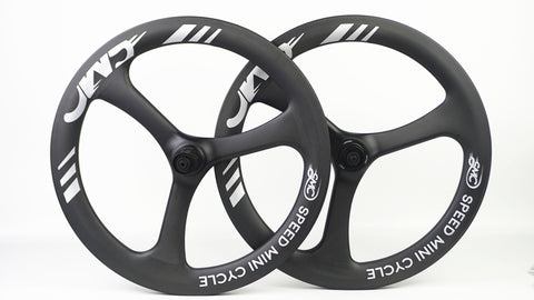 SMC 20" 406 3 Spokes Disc Brake Carbon Bicycle Wheelset