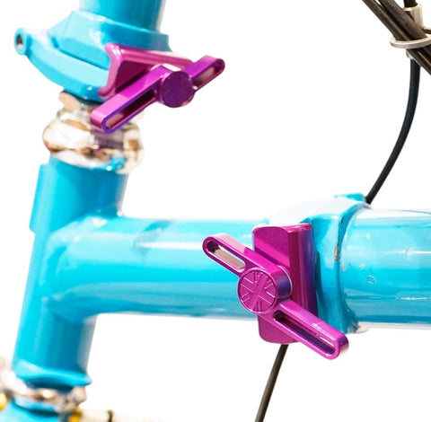 Union Jack Hinge Clamp Lever + Plate Set for Brompton Bicycle