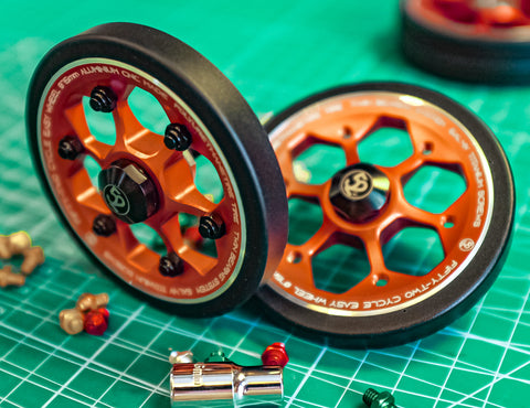 52Cycle Snow Flakes 75mm Easy Wheels for Brompton Bicycle – Fantastic4Toys