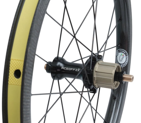 Aceoffix 780g c25 16" 349 7 Speed Carbon Wheelset for Brompton Bicycle