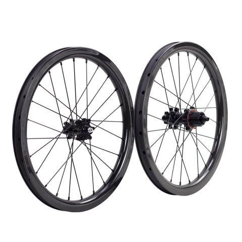 Silverock 16" 349 7 Speed Carbon Disc Brake Wheelset for Brompton Bicycle