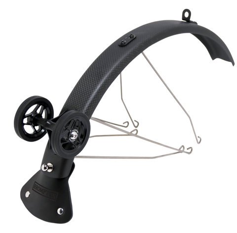 ACE All Black Carbon Mudguard + Leather Flap + Titanium Stays Set for A/C/E/P Line