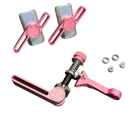 Union Jack Laser Carving Hinge Clamp Lever + Seatpost Clamp Set for Brompton Bicycle