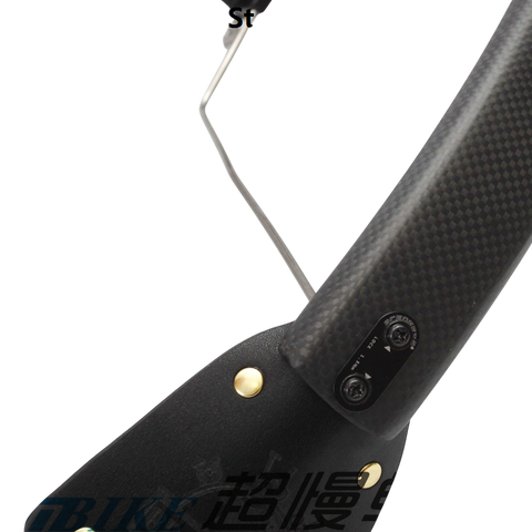 ACE All Black Carbon Mudguard + Leather Flap + Titanium Stays Set for A/C/E/P Line