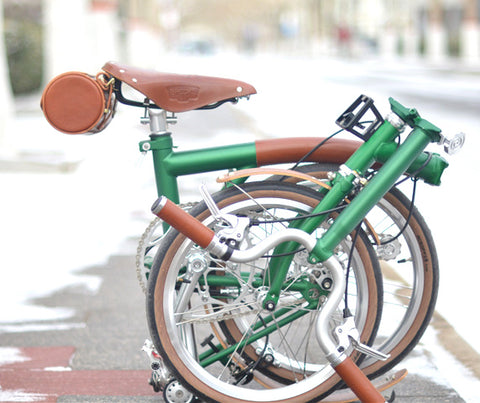 KEEP Leather Saddle Bag for Brompton Bicycle