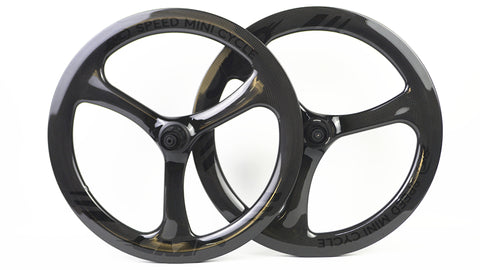 SMC 20" 406 3 Spokes Disc Brake Carbon Bicycle Wheelset