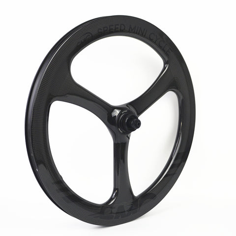 SMC 20" 406 3 Spokes Disc Brake Carbon Bicycle Wheelset