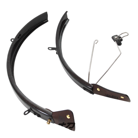 ACE All Black Carbon Mudguard + Leather Flap + Titanium Stays Set for A/C/E/P Line