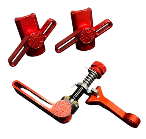 Union Jack Laser Carving Hinge Clamp Lever + Seatpost Clamp Set for Brompton Bicycle