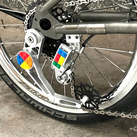 Union Jack 7 Speed Derailleur & Tensioner Set for Brompton Bicycle