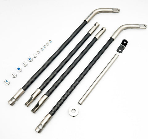 Union Jack Ultralight Titanium+Carbon Rear Rack for Brompton Bicycle P/T Line