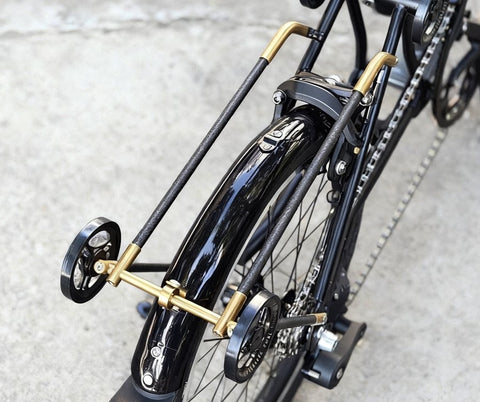 Union Jack Ultralight Titanium+Carbon Rear Rack for Brompton Bicycle P/T Line