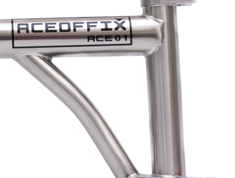 Aceoffix Nickel-plated Chromoly Steel Frame / Triangle / Fork / Stem Set for Brompton Bicycle